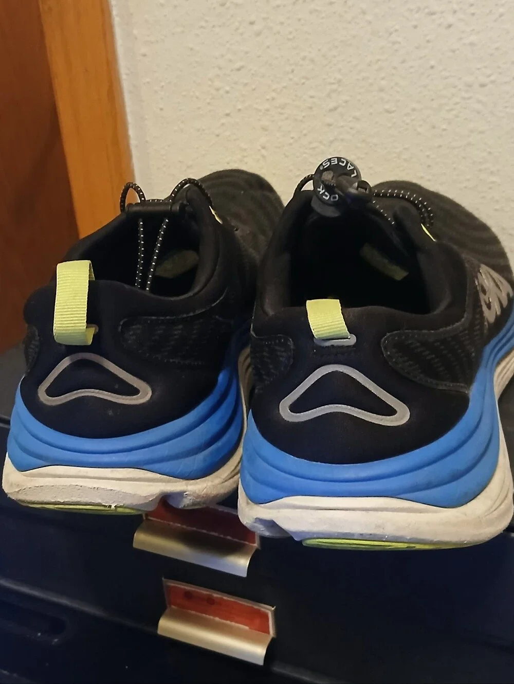 Hoka One One Men's Gaviota 5 Black Blue Running Shoes Size 13D